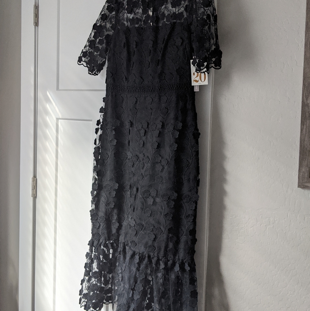 Shoshanna Anthro Lace Trumpet Dress